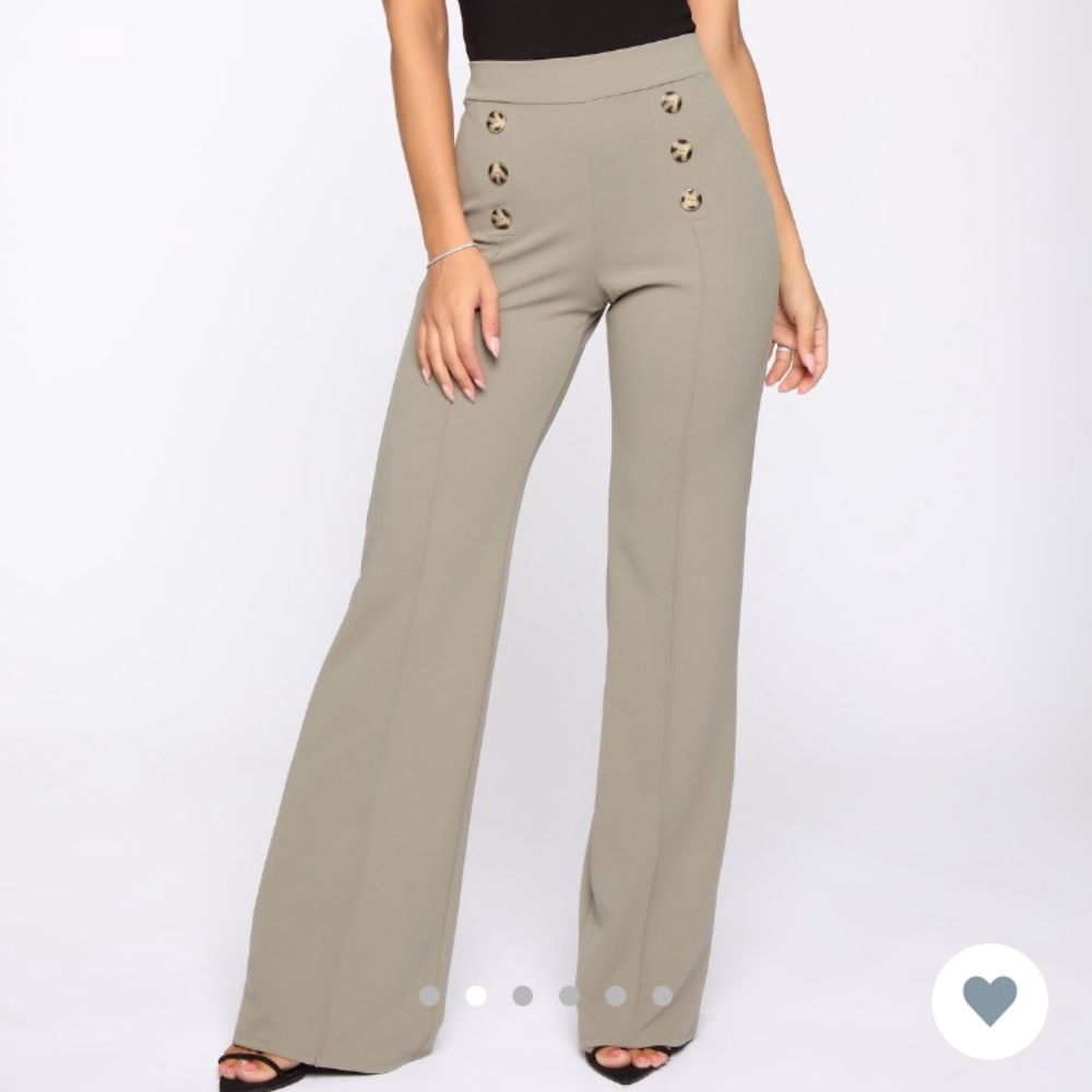 COPY - NWT | Fashion Nova High Rise Pants - Olive | XS